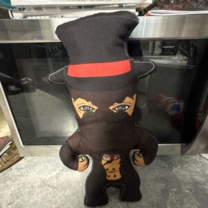Black and Red Plush Toy